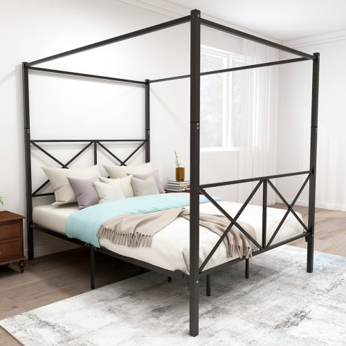 Houtsp Metal Canopy Bed Frame (Queen)