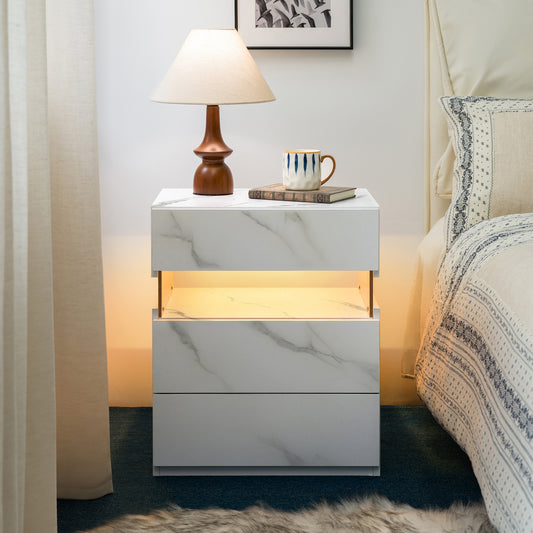 Aeostr LED Nightstands 3-Drawer