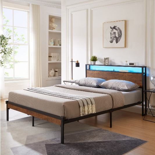 Eliamb Metal Platform Bed Frame (Queen)