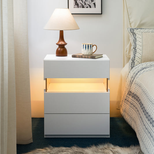Aeostr LED Nightstand 3-Drawer
