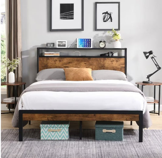 Deuret Metal Platform Bed Frame (Queen)