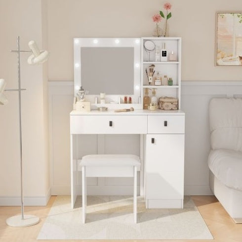 Dovero Vanity Desk With Lights