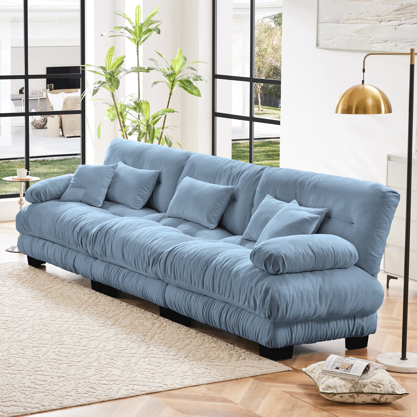 Tusive Chenille 3-Seater Sectional Sofa