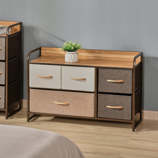 Jupeni 5-Drawer Fabric Dresser