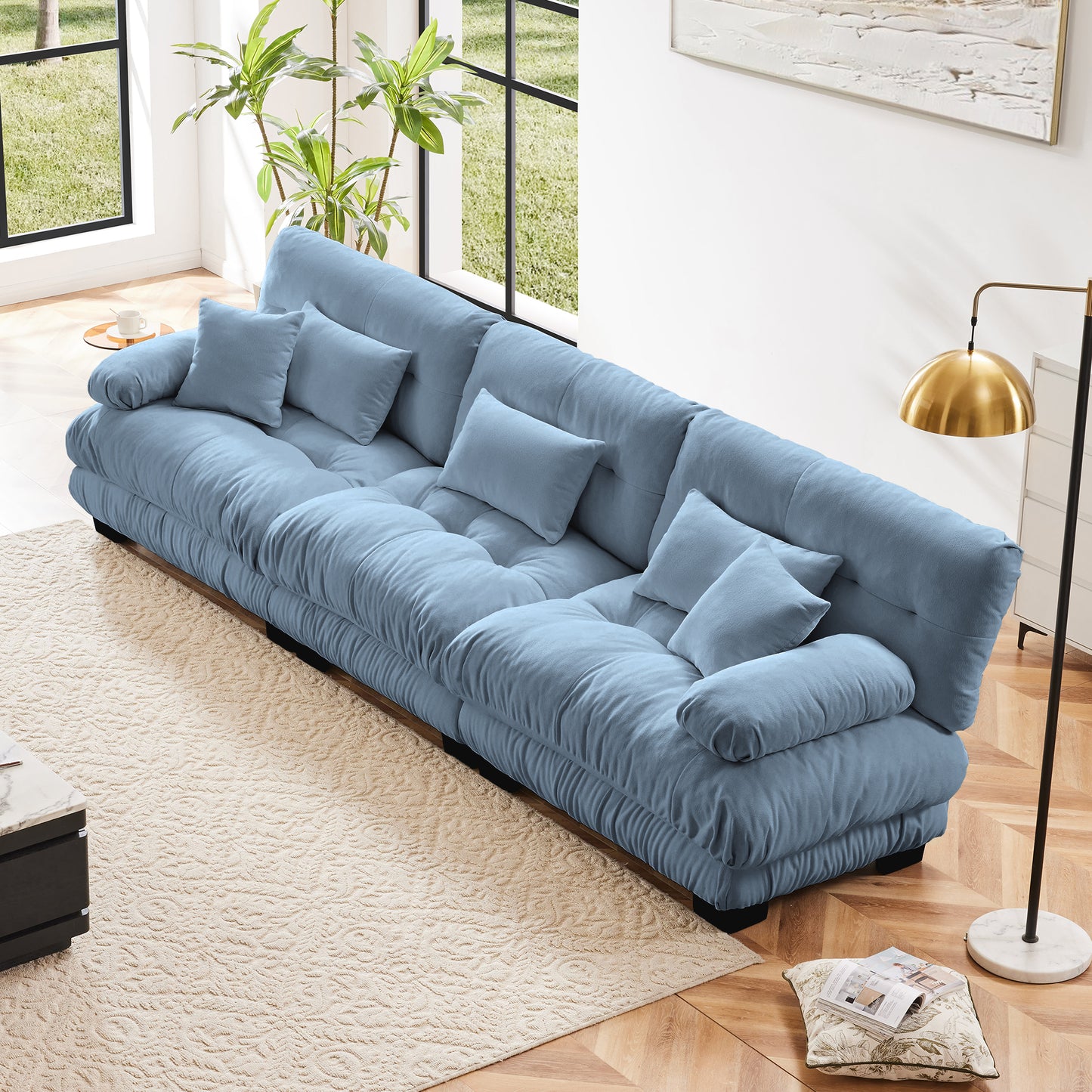 Tusive Chenille 3-Seater Sectional Sofa