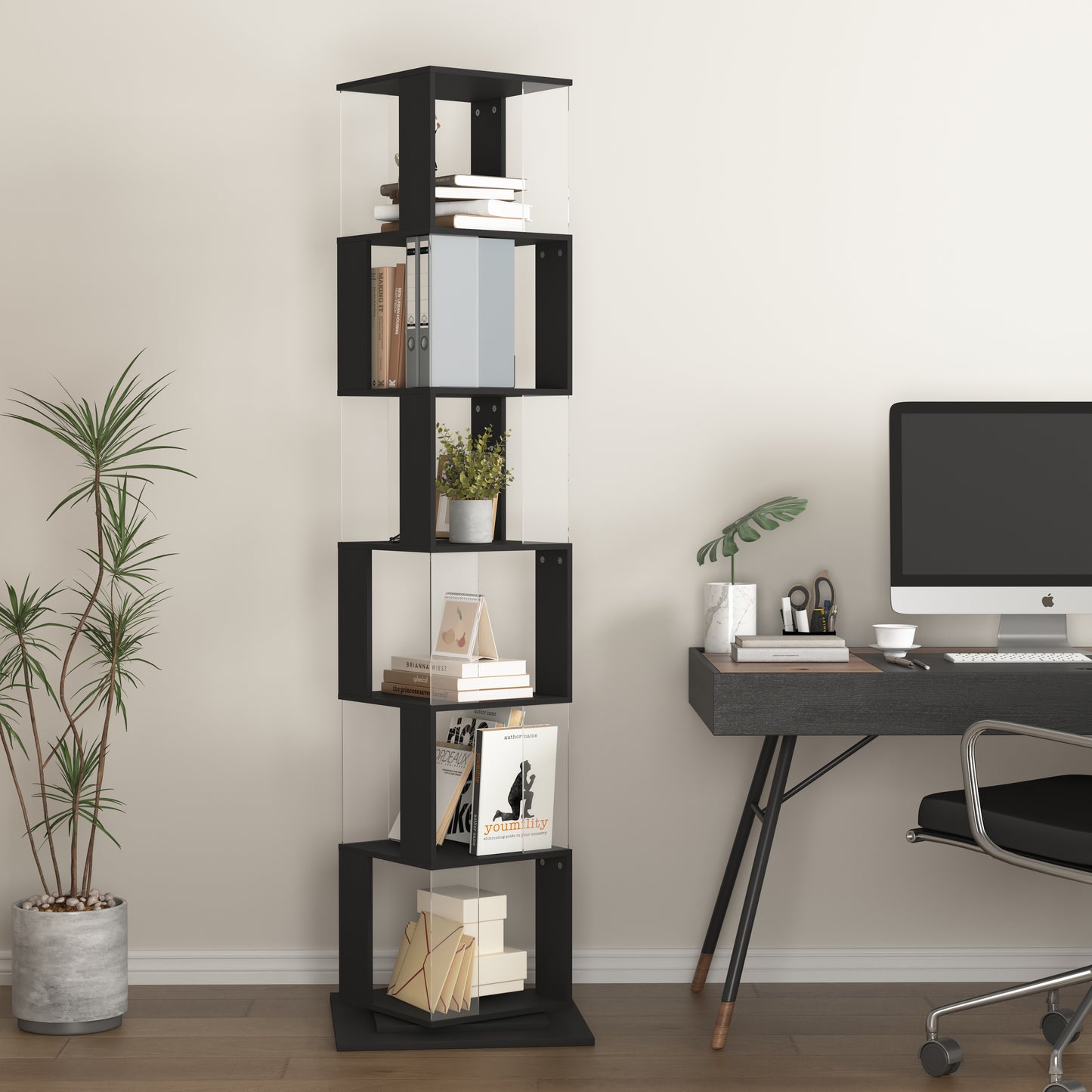 Doxilo 360 Rotating Bookshelf